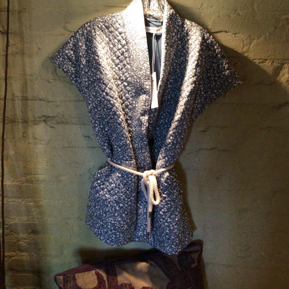 RARE Overlover boho floral vest jacket